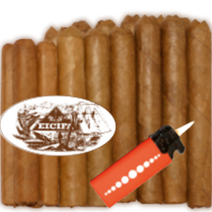 Bild von 14 Kleines Sortiment Huusmarke hell im Karton, mit Feuerzeug