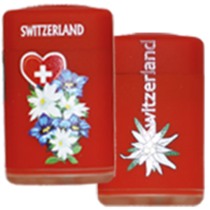 Bild von 2 Jet Flame Feuerzeuge mit "Schwyzer"-Sujet