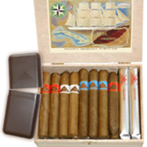 Bild von 26 helle Eicifa-Cigarren Sortiment "Frieda" im Holzkistli & Etui