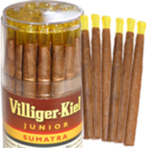 Bild von 25 Villiger Kiel Junior, helle Cigarre mit Mundstück.