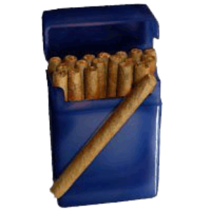 Bild von Etui blau gefüllt mit 20 Cigarillos mit Filter