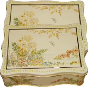 Bild von 2 schöne Metalldosen mit "Blüemli", nicht nur für "Guetzli"