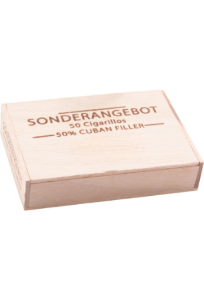 Bild von 50 Sonderangebot Cigarillos 50 % Cuban Filler, hell im Holzkistli